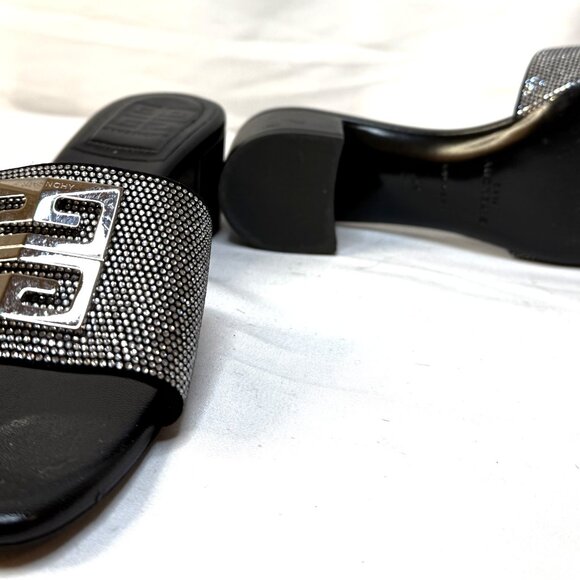 Givenchy Crystal 4G Lambskin Mules – Black Excellent Condition - Picture 3 of 4